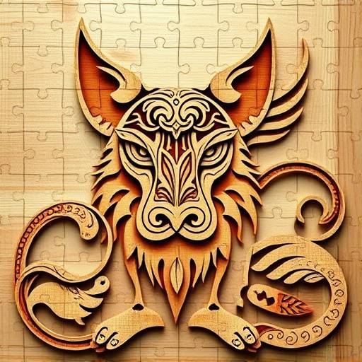 A beautifully designed wooden jigsaw puzzle featuring animals from around the world, ideal for developing problem-solving skills