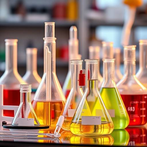 A science experiment kit with beakers, test tubes, and other lab equipment, designed to encourage scientific exploration in children