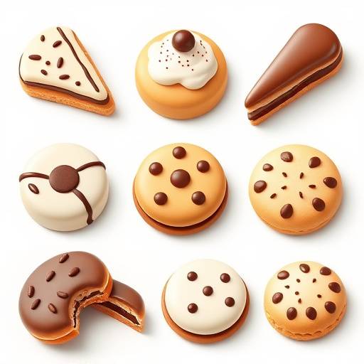 Different types of cookies icons