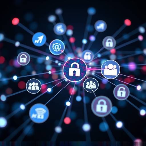 Illustration representing third-party cookies tracking across multiple websites