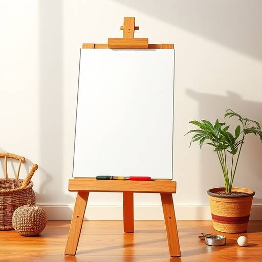 Image of an art easel for kids